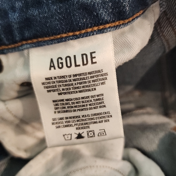AGOLDE Nico High Rise Slim Ankle Jeans Button Fly Size 26 (27” Inseam) - Picture 10 of 11